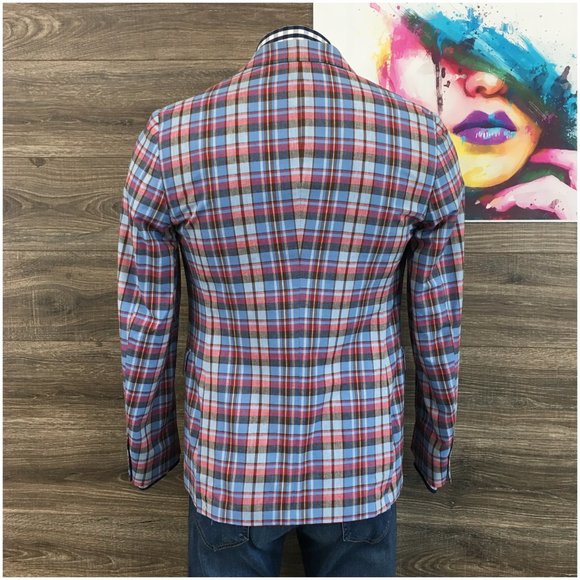 New Men's John W Nordstrom Blazer Sport Coat Two Button Cotton Sports Jacket 40R - Picture 4 of 12